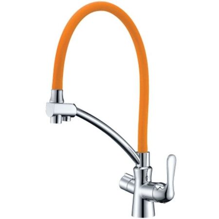 Смеситель для кухни Lemark Comfort LM3070C-Orange Оранжевый Хром, артикул LM3070C-Orange