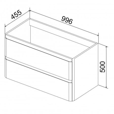 Мебель для ванной комнаты BELBAGNO ALBANO-1000, артикул BB1000/455-LV-ART-ALR-NERO