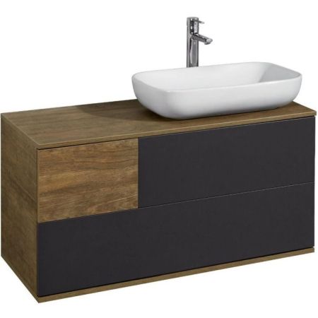 Тумба под раковину АКВАТОН ТЕРРА 105 1A246901TEKA0 (подвесная, дуб кантри/антрацит), шт, артикул 1A246901TEKA0
