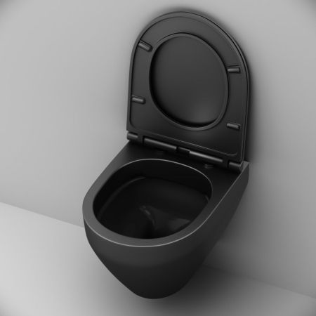 C701700MBSC Spirit V2.0 подвесной унитаз FlashClean с сиденьем микролифт, черн мат, артикул C701700MBSC