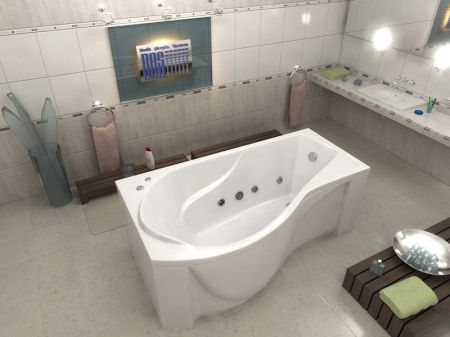 Акриловая ванна Bas Капри 170x95 L без гидромассажа