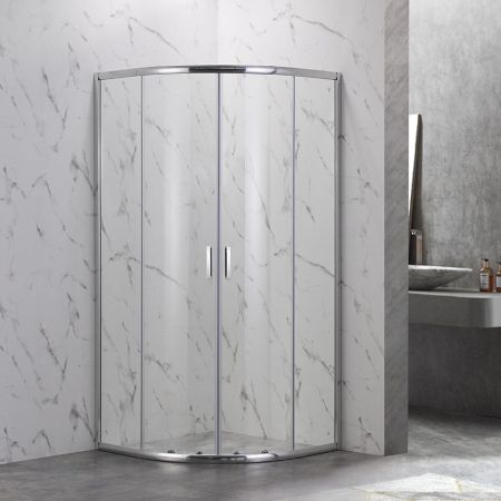 Душевой угол Veconi Rovigo RV-202, 800x800x1900, хром, стекло прозрачное, артикул RV202-80-01-C6