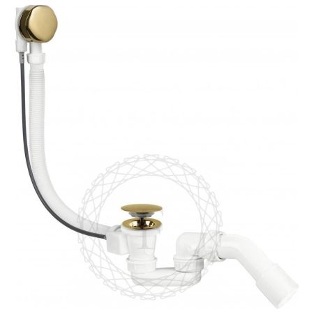 Слив-перелив (полуавтомат, 80 см.) FILARETE FL80GO, золото, артикул FL80GO