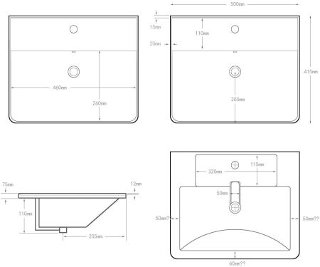 Раковина Aquanet Ирис 50 белая, артикул 00301802
