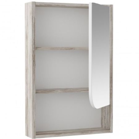 Зеркальный шкаф Runo Сити 50 4620750028732 Скандинавский Дуб Белый, артикул 4620750028732