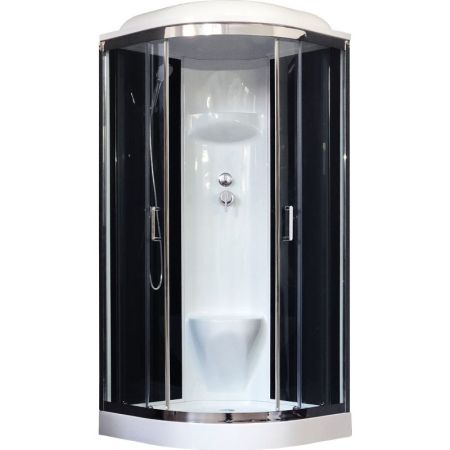 Душевая кабина Royal Bath RB 90HK6-BT-CH (черное/прозрачное)