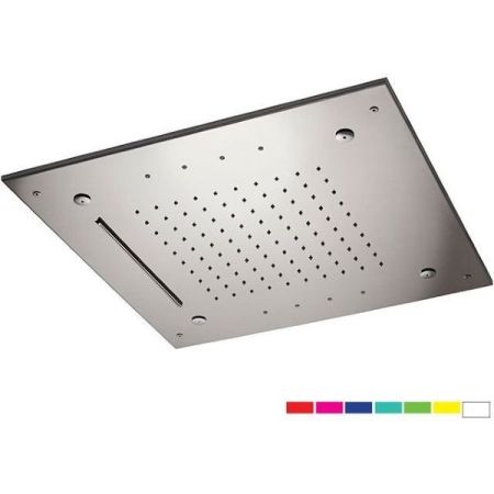 Daniel, потолочная лейка для душа (3х режимная) с 7 цветной светодиодной подсветкой, диаметр 500 мм, цвет хром, артикул A579LE1CM50NC