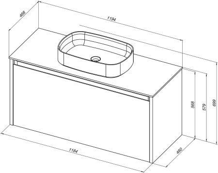 Тумба под раковину Allen Brau Fantasy 120 1.11006.WM белый матовый, артикул 1.11006.WM