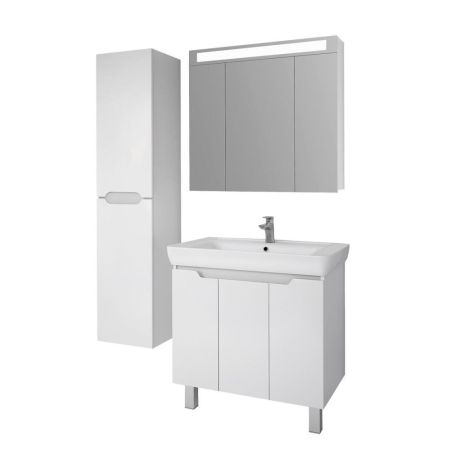 Тумба с раковиной подвесная Dreja Q Plus (D) 80 см, белый, артикул 99-1006-com