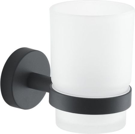 Gedy Eros, настенный стеклянный стакан, цвет черный матовый, артикул 2310(14)