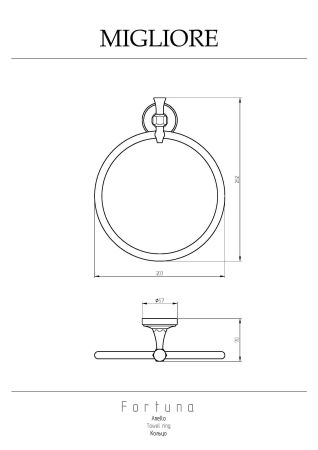 FORTUNA Кольцо, бронза, артикул 27687