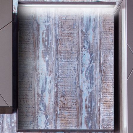 Зеркальный шкаф Бриклаер Кристалл 56 с подсветкой Ясень Анкор темный, артикул 4627125414589