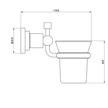 Nicolazzi Monte Croce Стакан, цвет: хром/белый, артикул 1488CR27