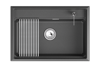 Кухонная мойка GRANULA кварц (7301i, ШВАРЦ)