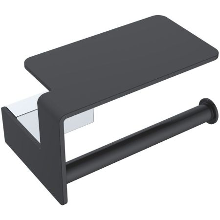 Держатель для т/бумаги черный/хром серия Q