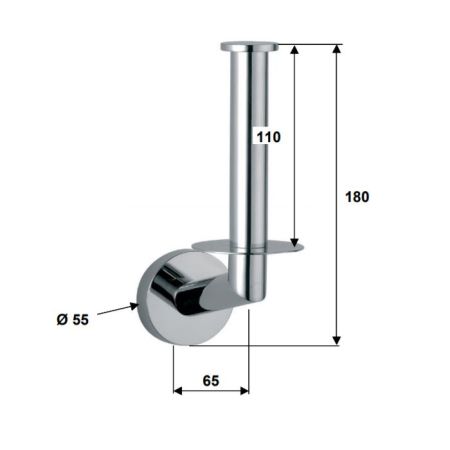 Daniel Accessori Bagno Hilton Держатель запасного рулона туалетной бумаги, хром, артикул HIPRR920