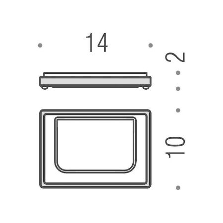 Colombo Look Мыльница настольная, цвет: хром/матовое стекло, артикул B1640.CR-VAN