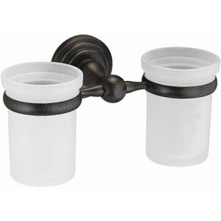 Стакан для зубных щеток WasserKRAFT Isar K-7328D двойной Темная бронза, артикул K-7328D