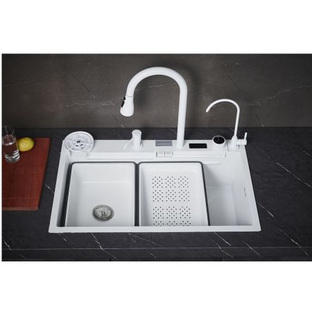 Многофункциональная кухонная мойка Savol S-SC002W, белый, артикул S-SC002W