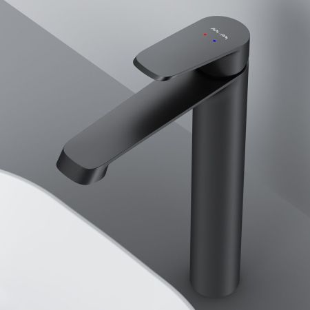 F8F92022 Func, смеситель для умывальника высокий, черный, артикул F8F92022