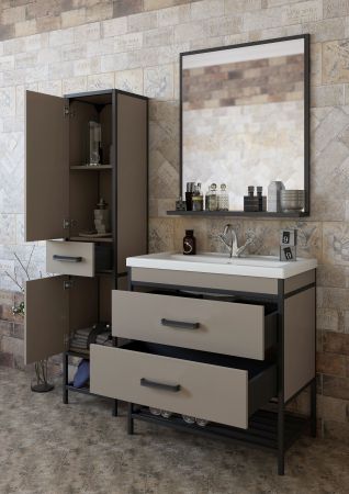 Тумба Норд 80 тауп раковина COMO 80