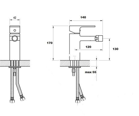 Смеситель для биде Bronze de Luxe SIMPLE SW980, хром, артикул SW980
