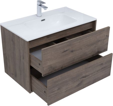 Тумба под раковину Aquanet Lino 80 (Flat) дуб веллингтон, артикул 00287543