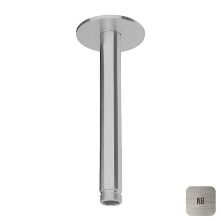 ALMAR Держатель верхнего душа потолочный L15 см с круглым отражателем, цвет Nickel Brushed, артикул E021107.NB