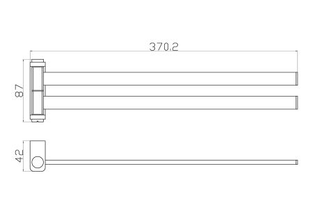 Полотенцедержатель поворотный WONZON & WOGHAND ECLIPSE, Черный (WW-9131-BL), артикул WW-9131-BL