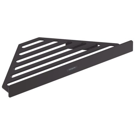 Полка, Hansgrohe, AddStoris, угловая, ширина, мм-305, глубина, мм-148, высота, мм-43, тип установки-настенный, материал-металл, крепления в комплекте, цвет-черный матовый, артикул 41741670