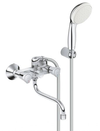 Смеситель универсальный для ванны GROHE Costa L с душевым гарнитуром, хром (2679010A) Смеситель универсальный для ванны GROHE Costa L с душевым гарнитуром, хром (2679010A)