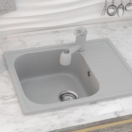 Смеситель для кухни Ulgran U-002-310, серый, артикул U-002-310