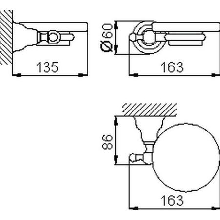 HUBER Croisette Мыльница подвесная, цвет никель матовый/керамика