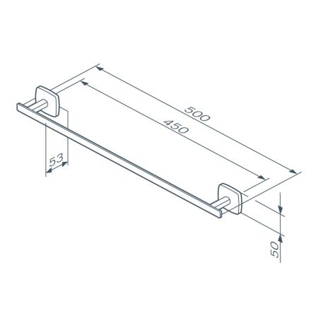 A90346422 Gem, Вешалка для полотенец, 50 см, черная, артикул A90346422