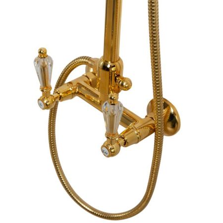 Душевая стойка со смесителем, верхним и ручным душем CEZARES DIAMOND-CD-Sw, артикул DIAMOND-CD-03/24-Sw