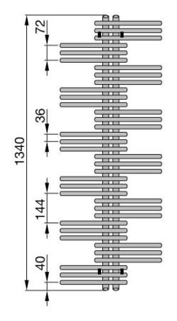 Водяной полотенцесушитель Zehnder Yucca YS-130-080 Белый, артикул YS-130-080 RAL 9016