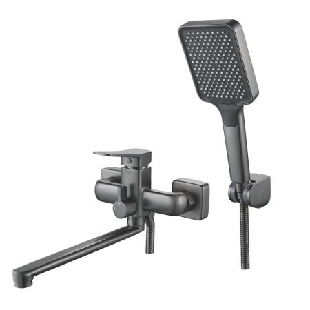 Смеситель для ванны Shevanik S9902T, оружейная сталь, артикул S9902T