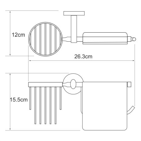 Rhein K-6259 Держатель туалетной бумаги и освежителя, артикул K-6259