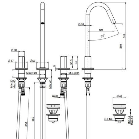 FIMA|Carlo Frattini So Ручки для смесителя (2 шт.), цвет хром
