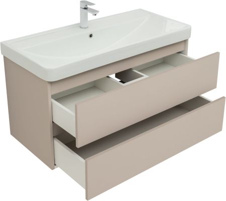 Тумба под раковину Aquanet Вега 2.0 100 бежевый, артикул 00337939