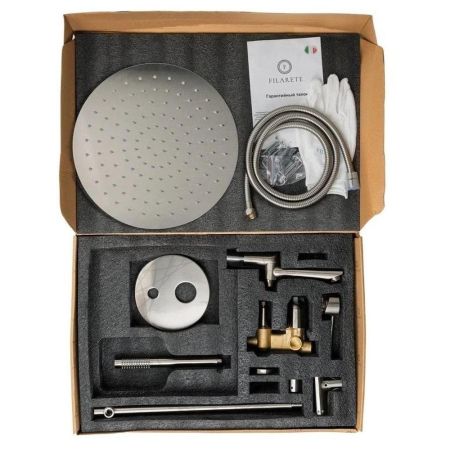 Душевая система встраиваемая FILARETE Roun FL1020NK, никель