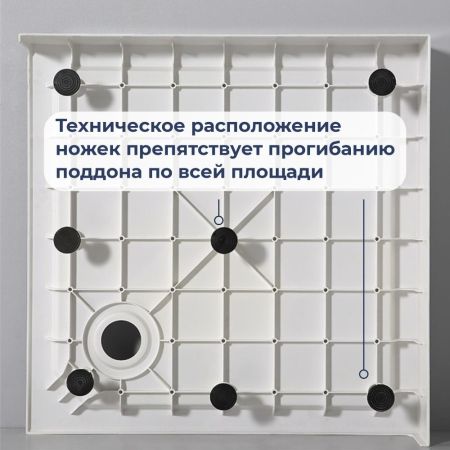 Душевой поддон RGW SMC-C-088W (800x800), артикул 12350188-0101