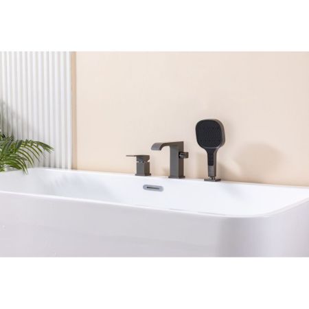 Смеситель на борт ванны Raglo R02.31.09, графит