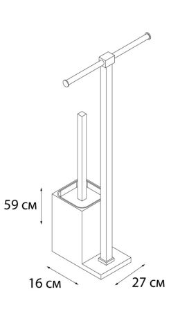 Стойка FIXSEN Rainbow напольная б/д двойной + ерш зеленая (FX-32-04), артикул FX-32-04