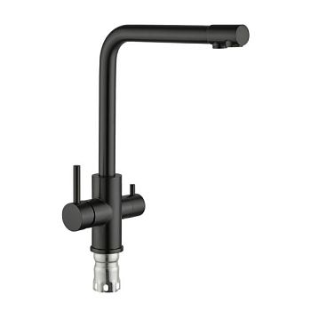 Смеситель для кухни с подключением к фильтру Fmark FS0862H, черный