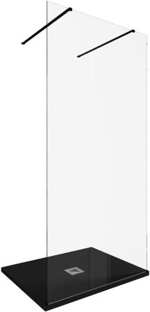Душевая перегородка Allen Brau Infinity 2 100 3.21039.BBA черный браш, артикул 3.21039.BBA