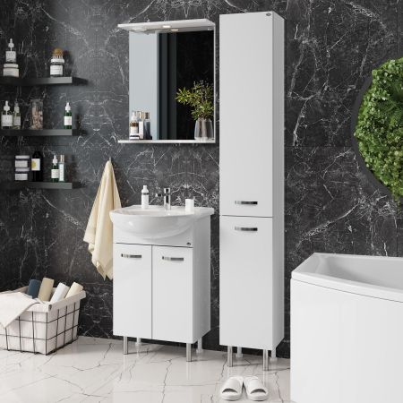 Зеркало Onika Коралл 50 белое, с подсветкой, артикул 205023