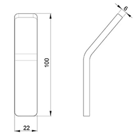 Крючок, Almar, 316 Stalnless Steel, одинарный, ширина, мм-22, глубина, мм-38, высота, мм-100, тип установки-настенный, материал-нержавеющая сталь, цвет-сталь нержавеющая, артикул E310001.316