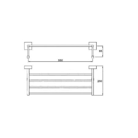 Stella Casanova Полочка стеклянная под зеркало  1066 цвет: хром