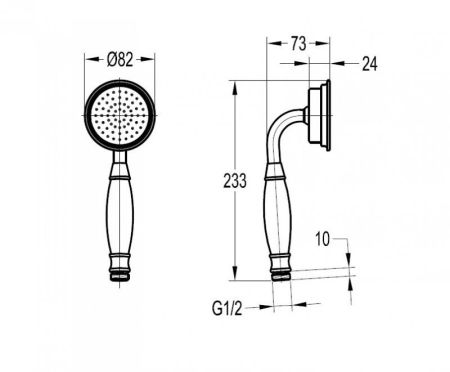 Душевой гарнитур CEZARES LIBERTY-F-SD-01 арт. LIBERTY-SD-BORO, артикул LIBERTY-SD-BORO